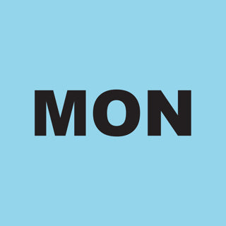 MONDAY Sticker - Blue 100mm x 100mm 500/roll - Omni Packaging 