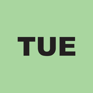 TUESDAY Sticker - Green 100mm x 100mm 500/roll - Omni Packaging 