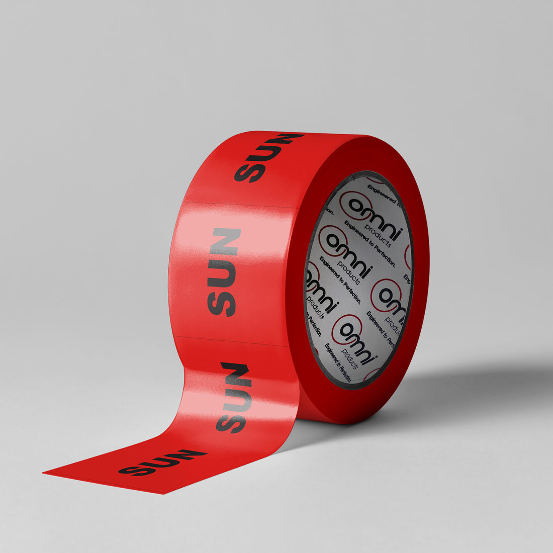 SUNDAY Labels - PVC Perforated Red 100mm x 100mm 500/roll - Omni Packaging 