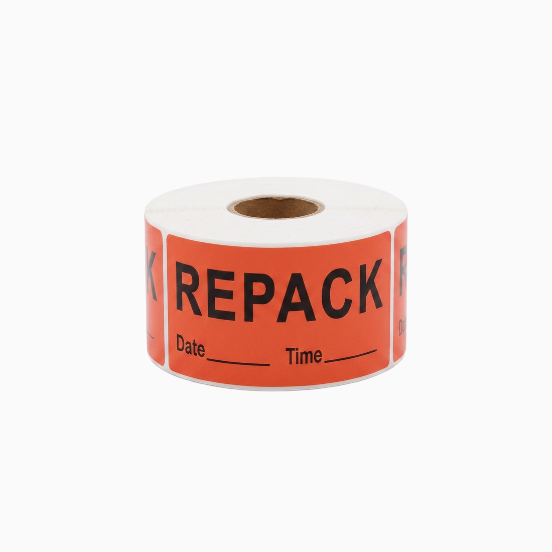 REPACK Sticker Quality Control Sticker Orange 50mm x 100mm 500/roll - Omni Packaging 
