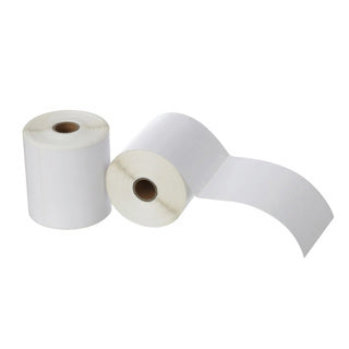 Thermal Direct Label Paper White Permanent 102mm x 50mm Perf. 350/roll 25mm core - Omni Packaging 
