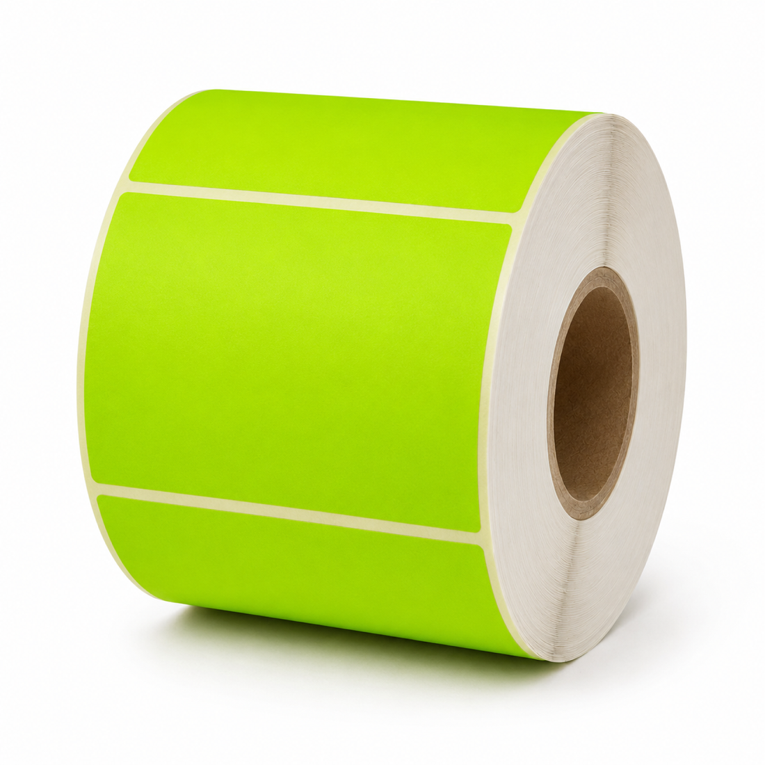 Thermal Labels Direct 150mm x 210mm 76mm core Fluro Green 600/roll - Omni Packaging 