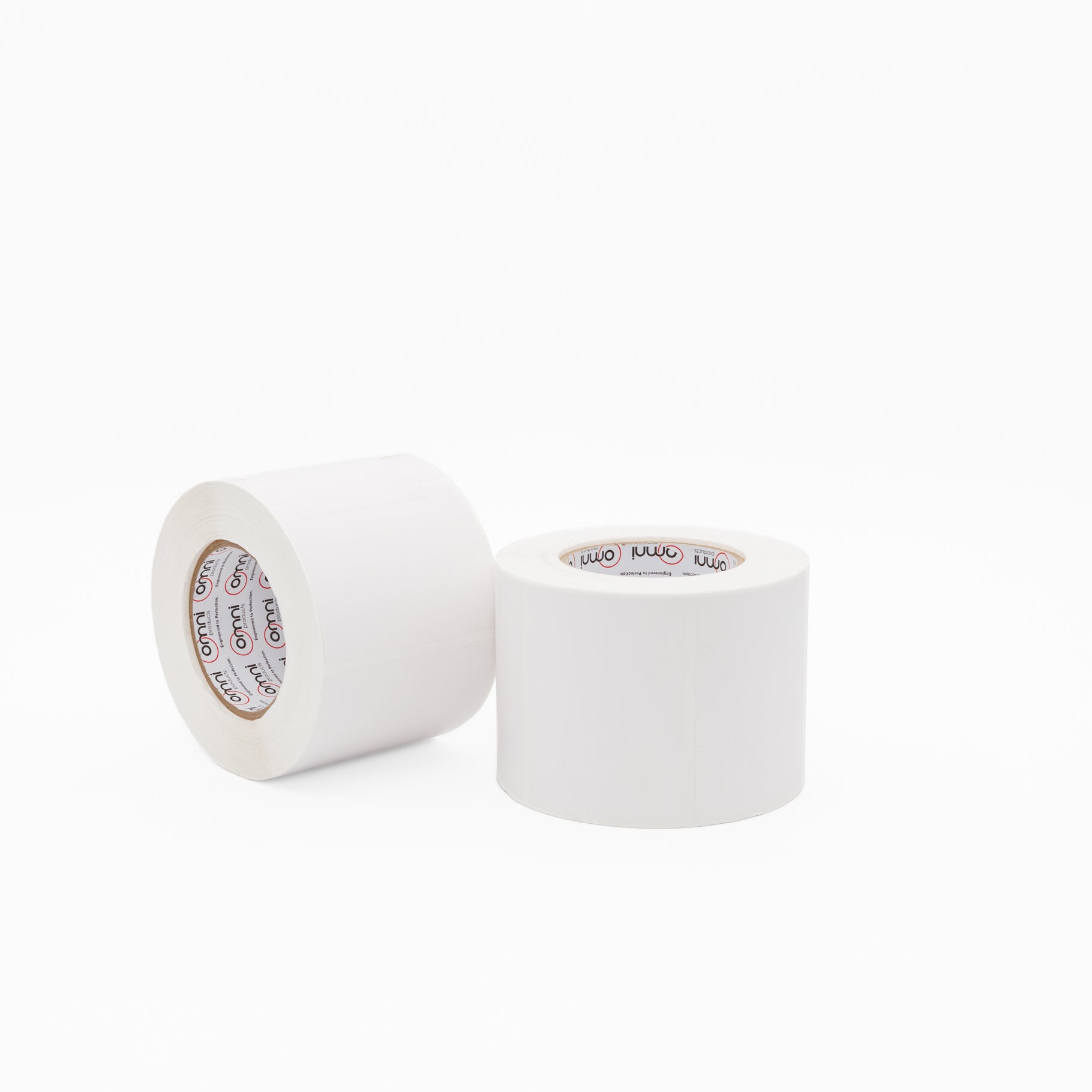 Thermal Direct Label Paper White Permanent 102mm x 102mm Perf. 1500/roll 76mm core - Omni Packaging 