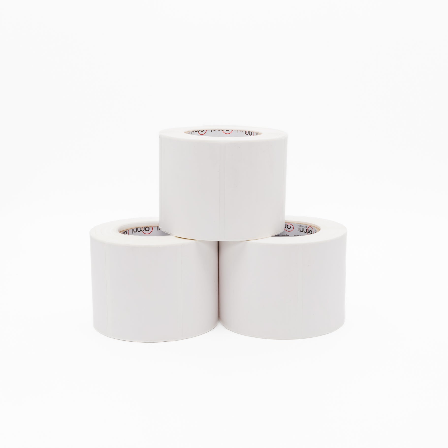 Thermal Direct Label Paper White Permanent 102mm x 102mm Perf. 1500/roll 76mm core - Omni Packaging 