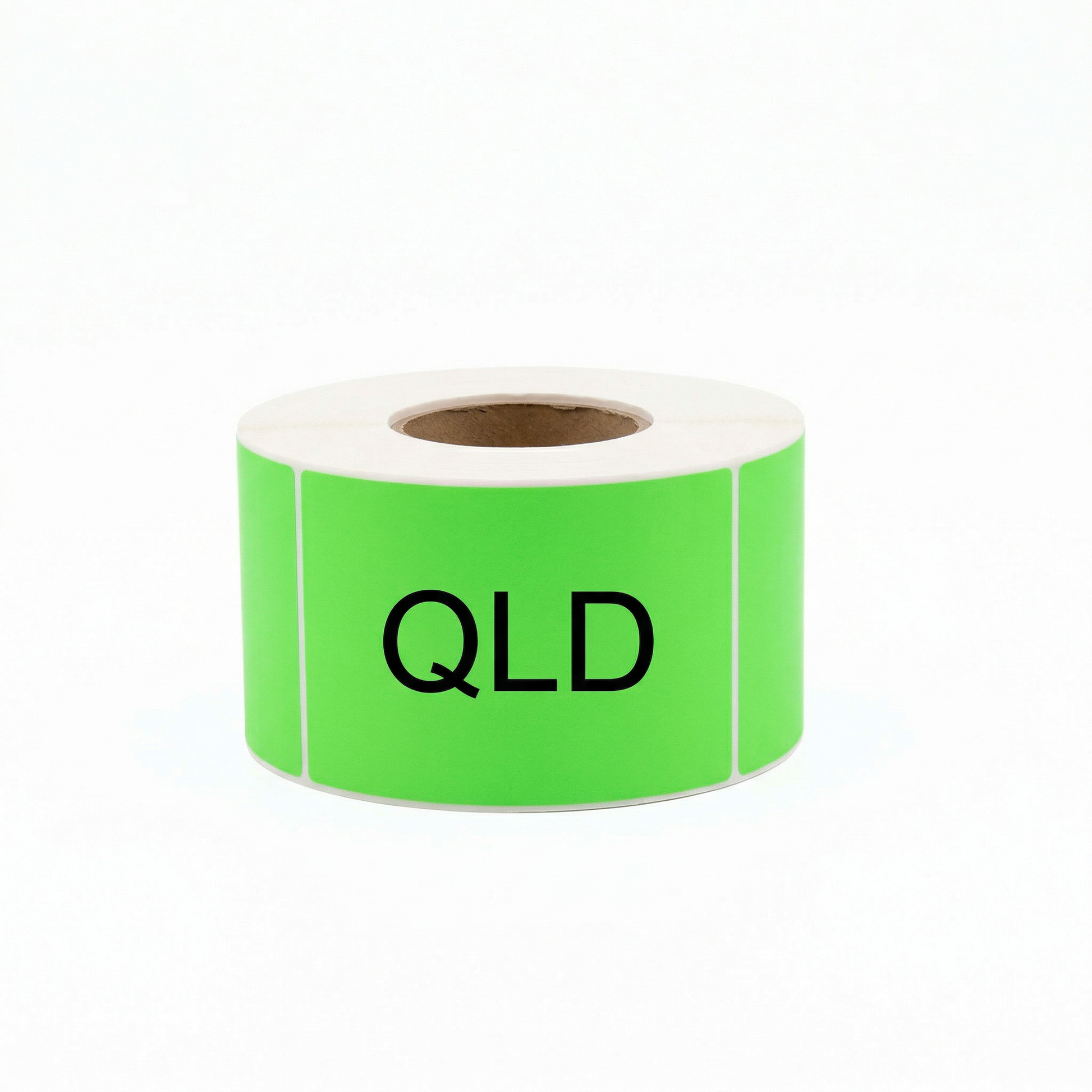 Thermal Labels (QLD - Fluro Green) 102mm x 150mm 500/roll 76mm core - Omni Packaging 