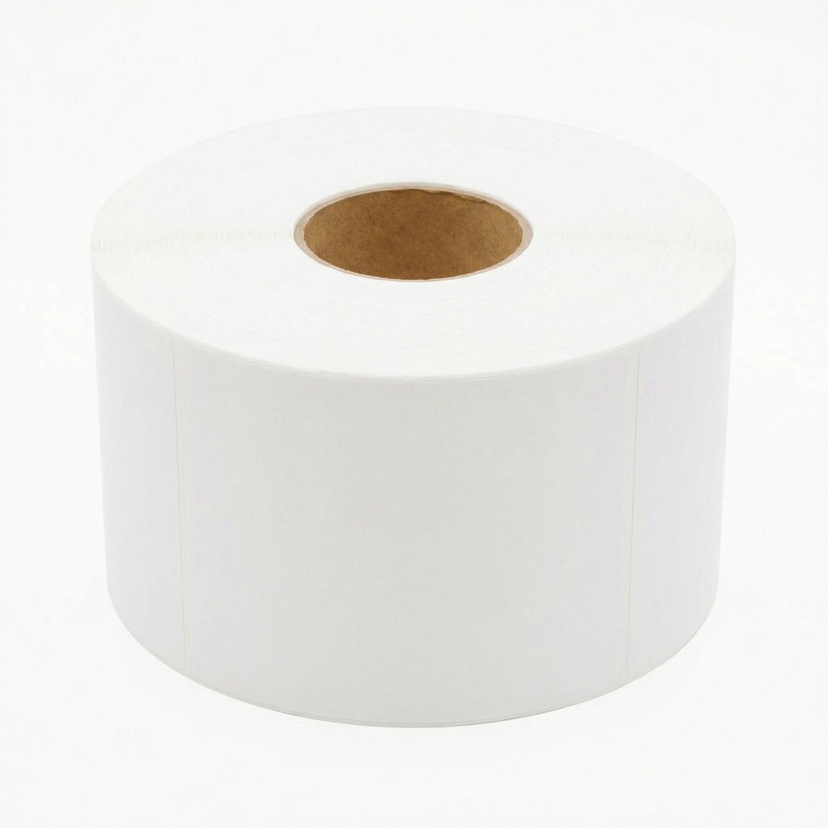 Thermal Direct Label Paper White Permanent 102mm x 38mm Perf. 3500/roll 76mm core - Omni Packaging 