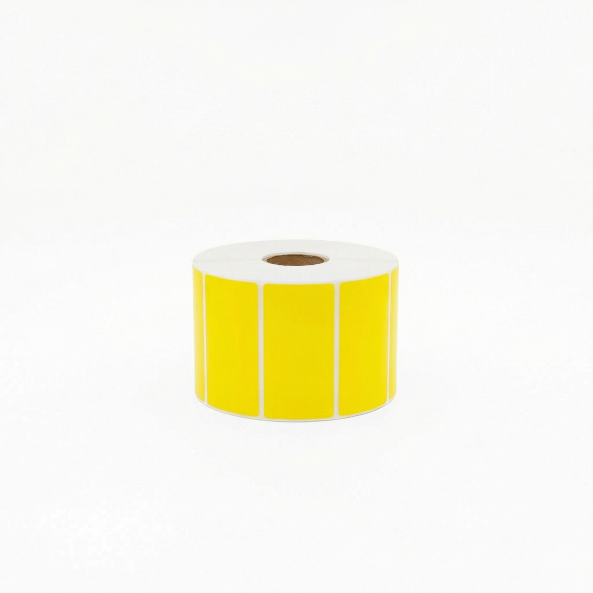 Thermal Transfer Label Paper Yellow Permanent 102mm x 50mm Perf. 700/roll 25mm core - Omni Packaging 