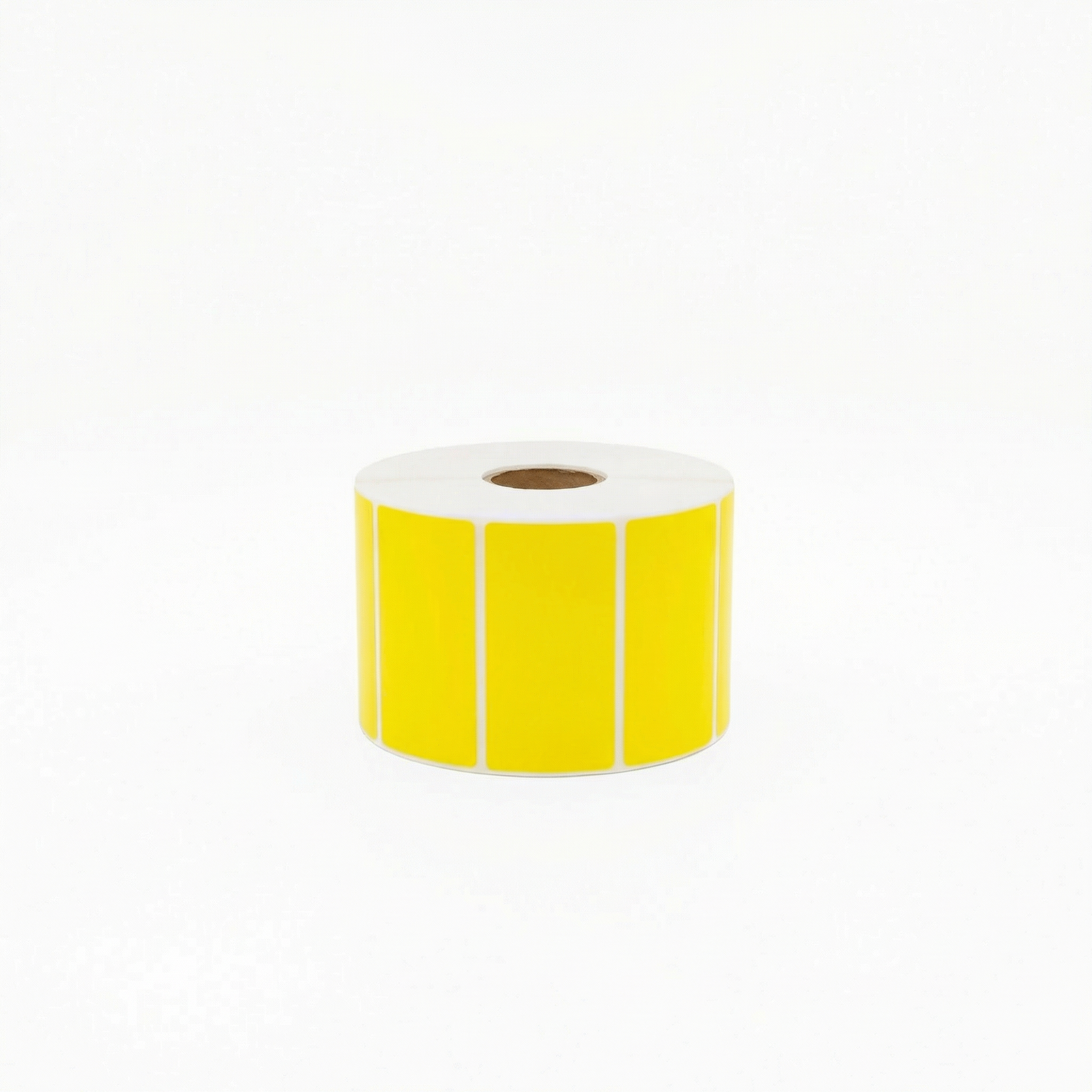 Thermal Transfer Label Paper Yellow Permanent 102mm x 50mm Perf. 700/roll 25mm core - Omni Packaging 