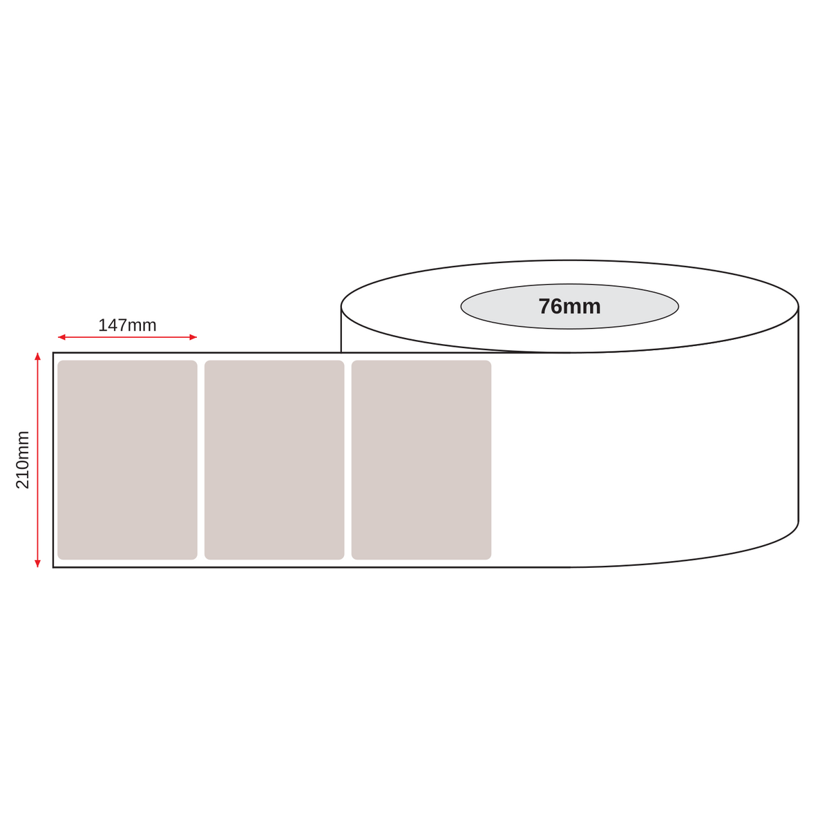 Kraft Paper Label Blockout Brown Permanent 210mm x 147mm 2 Label/Sheet 100 Sheets/Pack - Omni Packaging 