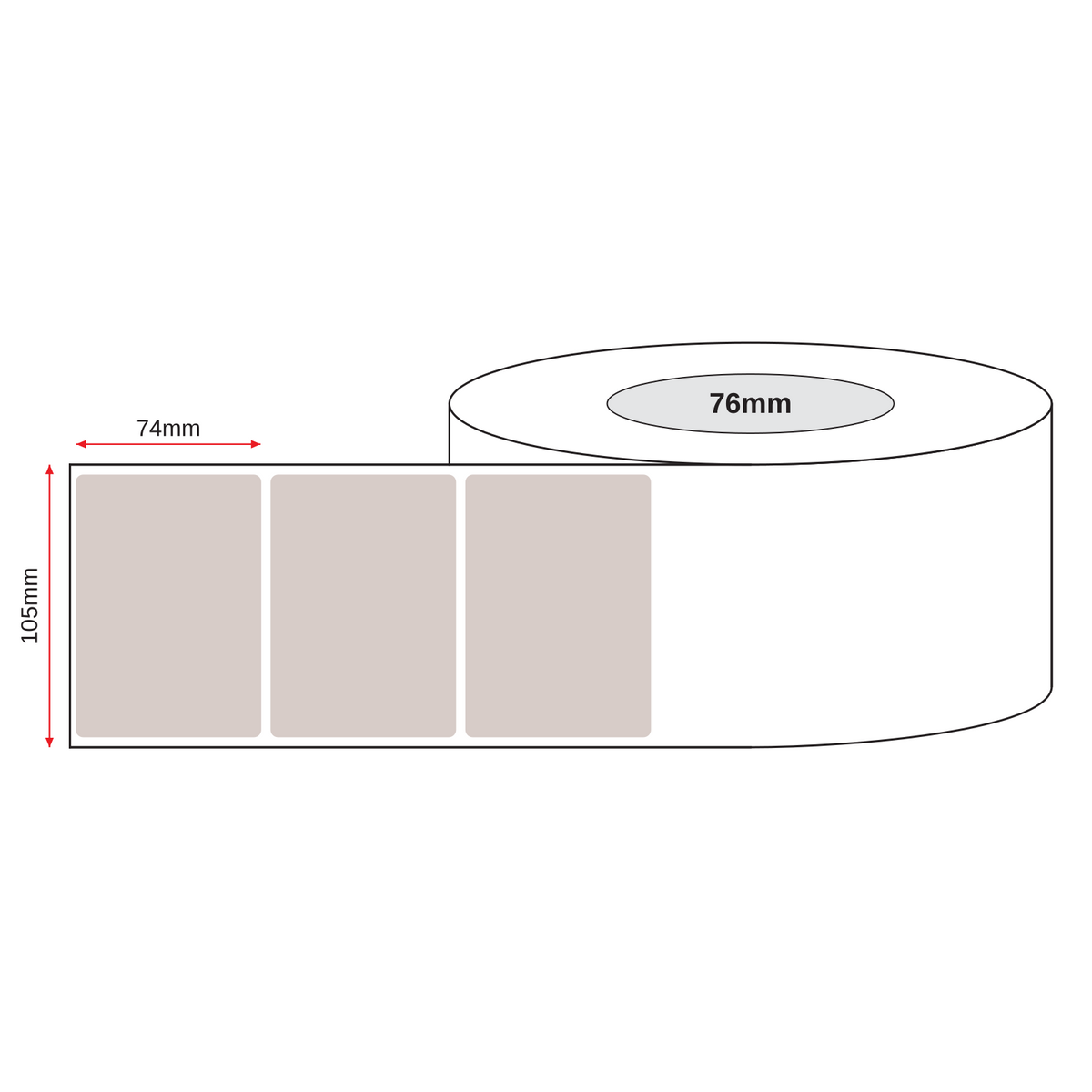 Kraft Paper Label Blockout Brown Permanent 105mm x 74mm 8 Label/Sheet 100 Sheets/Pack - Omni Packaging 