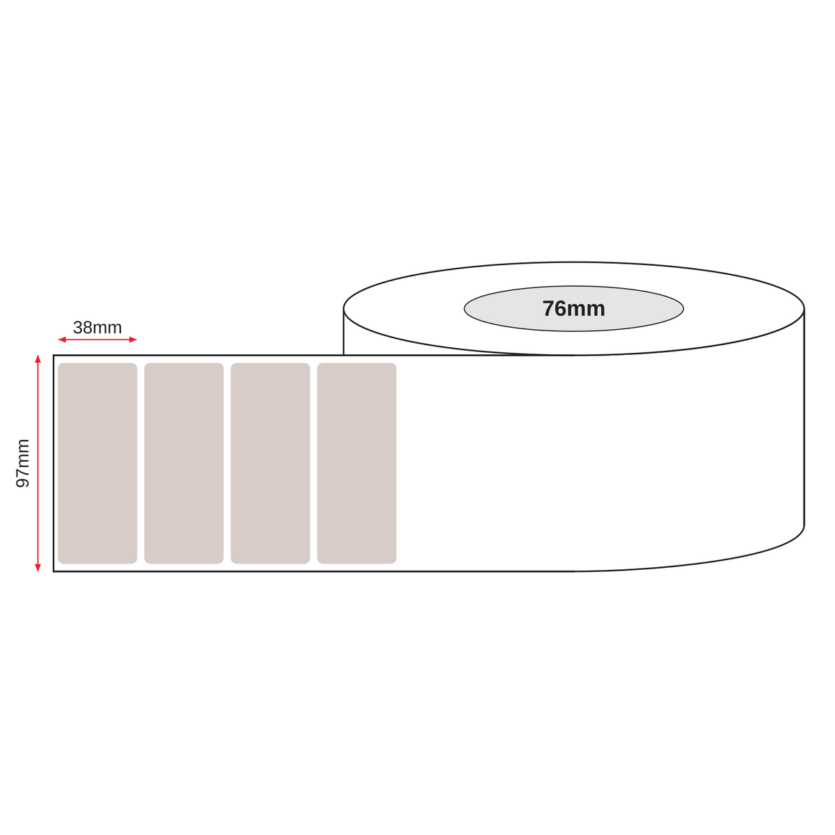 Kraft Paper Label Blockout Brown Permanent 97mm x 38mm 14 Label/Sheet 100 Sheets/Pack - Omni Packaging 