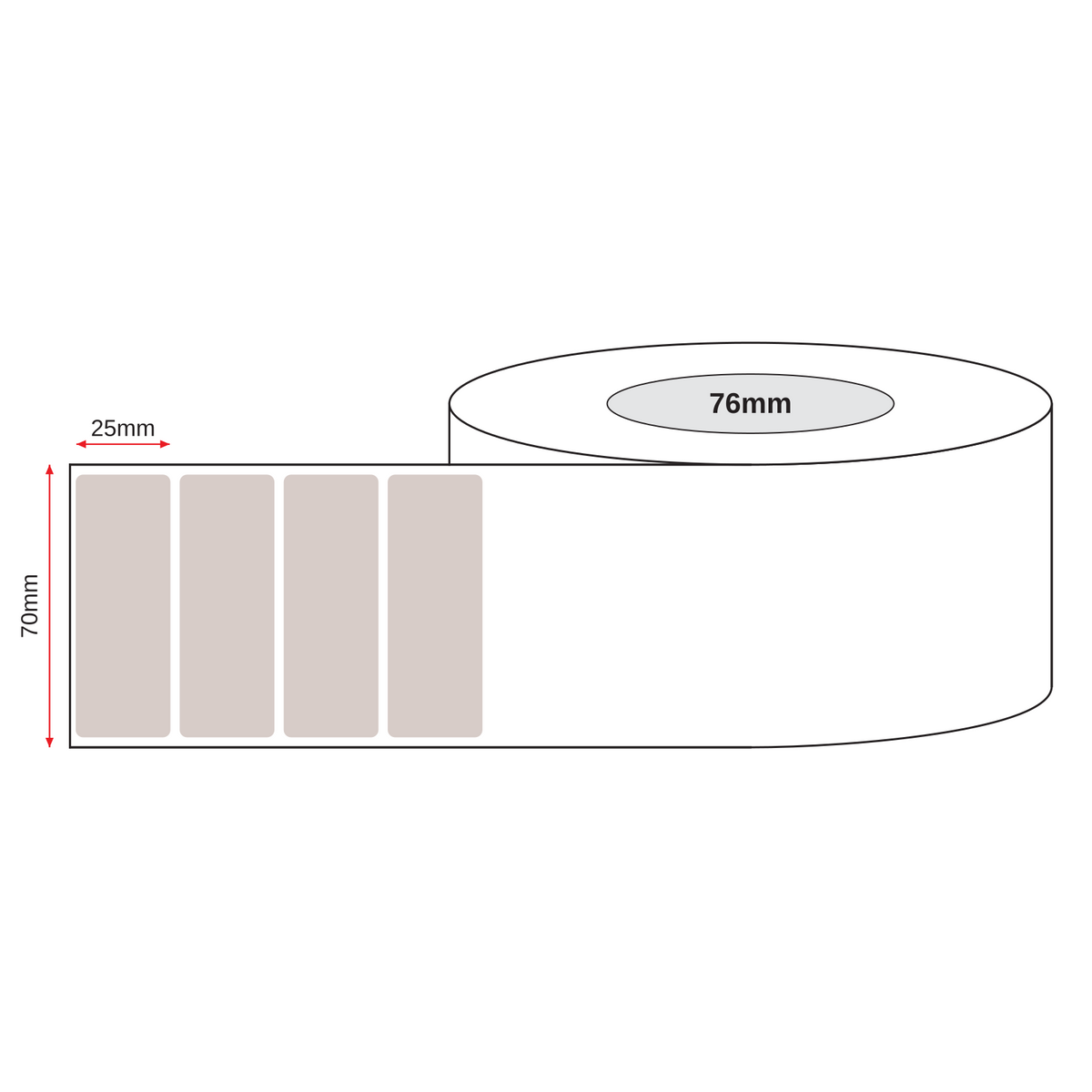 Kraft Paper Label Blockout Brown Permanent 70mm x 25mm 33 Label/Sheet 100 Sheets/Pack - Omni Packaging 