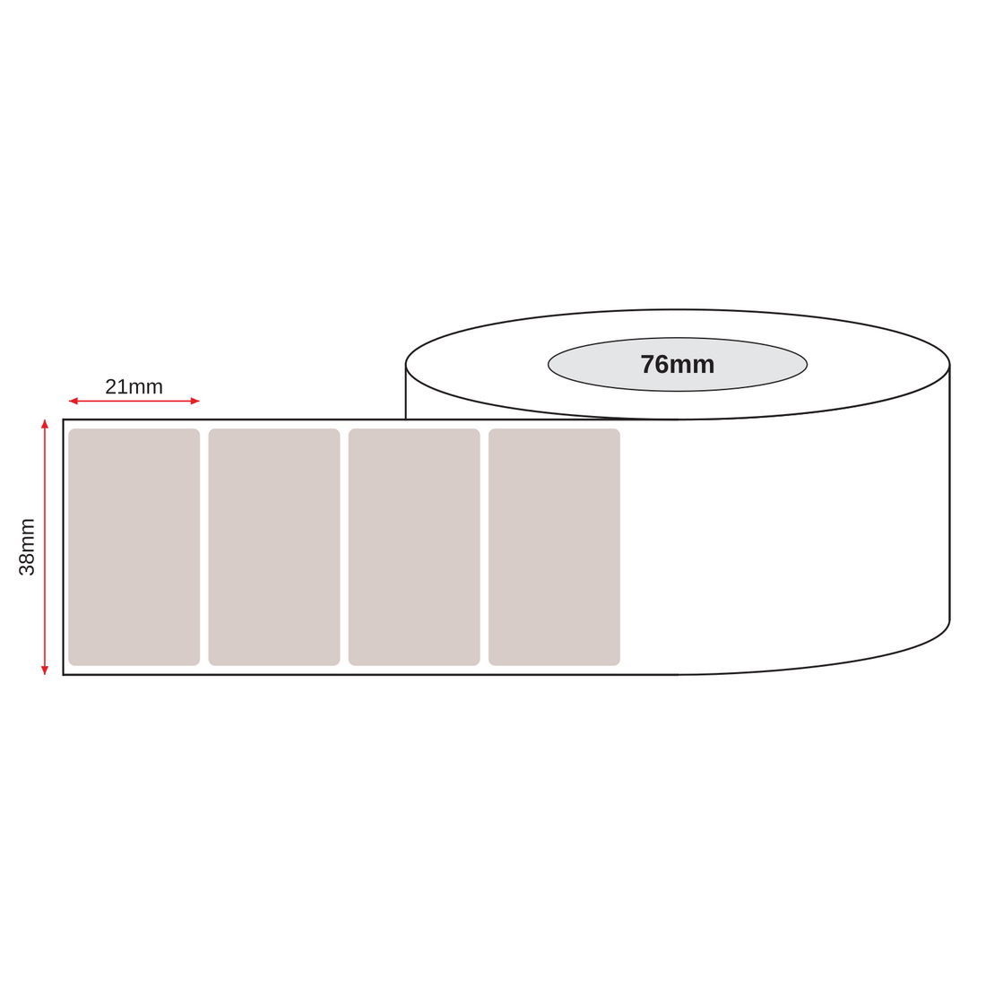 Kraft Paper Label Blockout Brown Permanent 38mm x 21mm 65 Label/Sheet 100 Sheets/Pack - Omni Packaging 