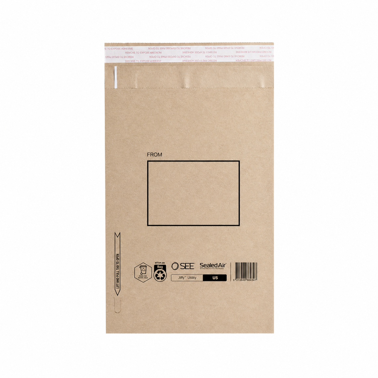 Cardboard Envelopes Jiffy Brown U5 265mmW x 380mmL 200/ctn
