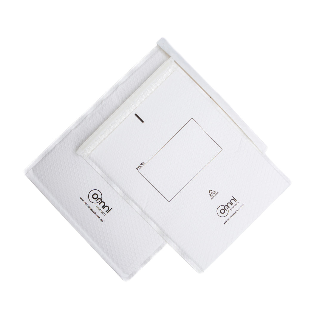 Padded Bubble Mailers White 240mmW x 345mmL 150/ctn - Omni Packaging 