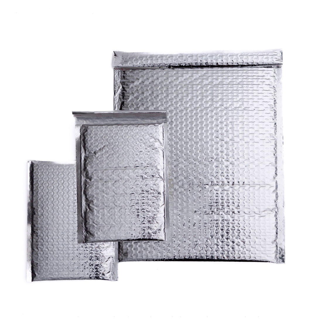 Foil Bubble Padded Mailing Bags #4 240mmW x 330mmL +50mm lip w adhesive seal 150/ctn - Omni Packaging 