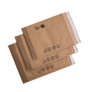 Honeycomb Paper Padded Mailing Bags H7 380mmW (Opening) x 480mmL 40/ctn - Omni Packaging 