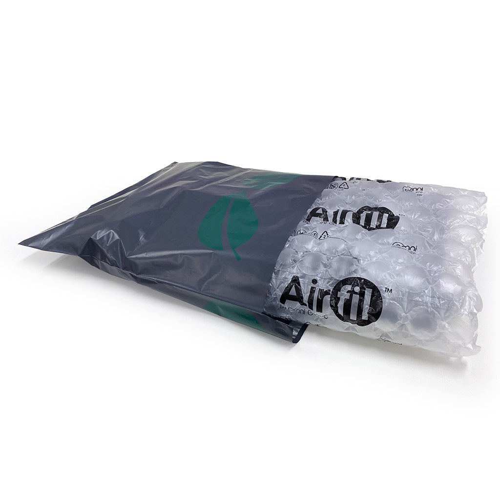 Recycled Courier Bag Poly Mailer Grey - 340mmW x 440mm (500 pack) - Omni Packaging 