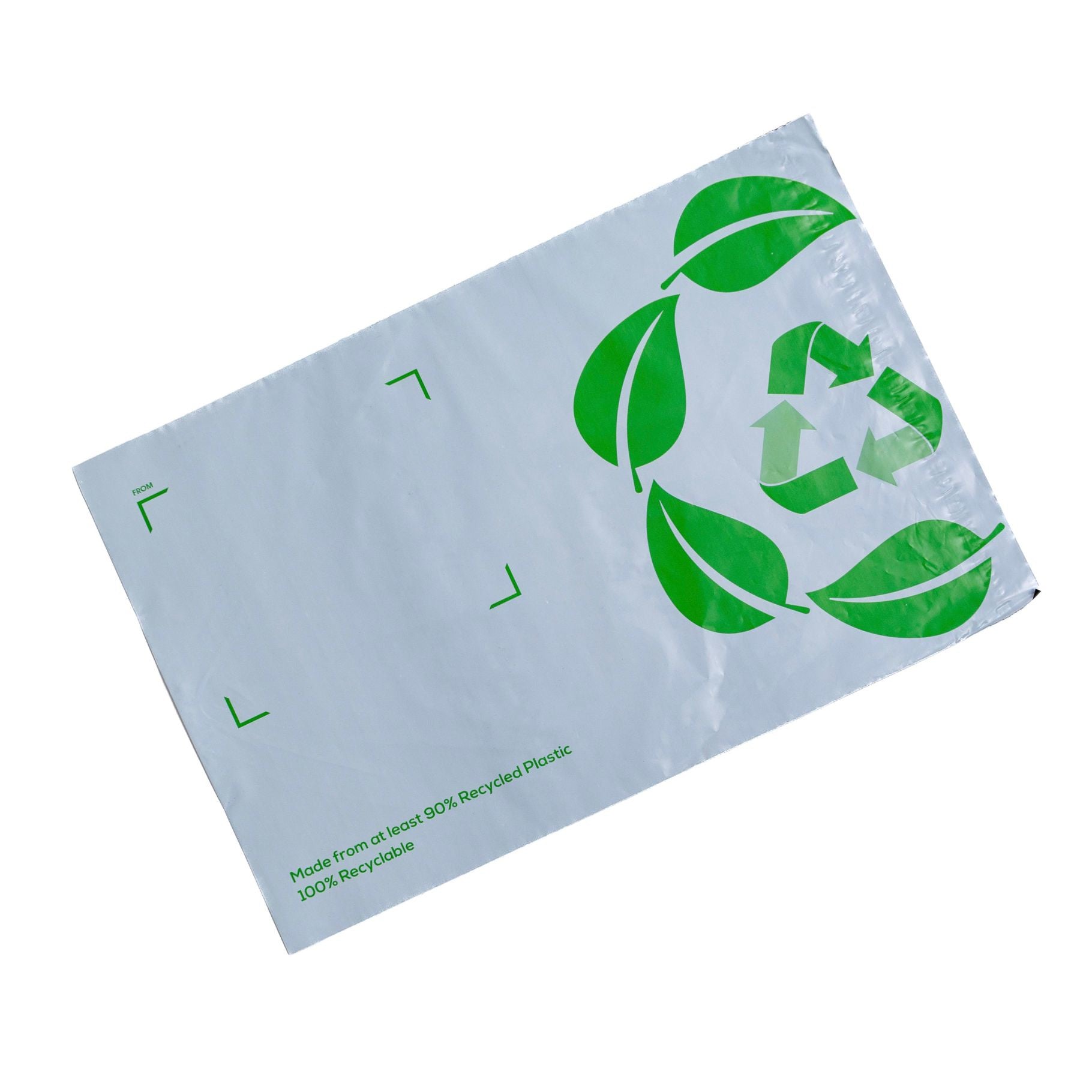 Recycled Courier Bag Poly Mailer White - 340mmW x 440mm (100 pack) - Omni Packaging 