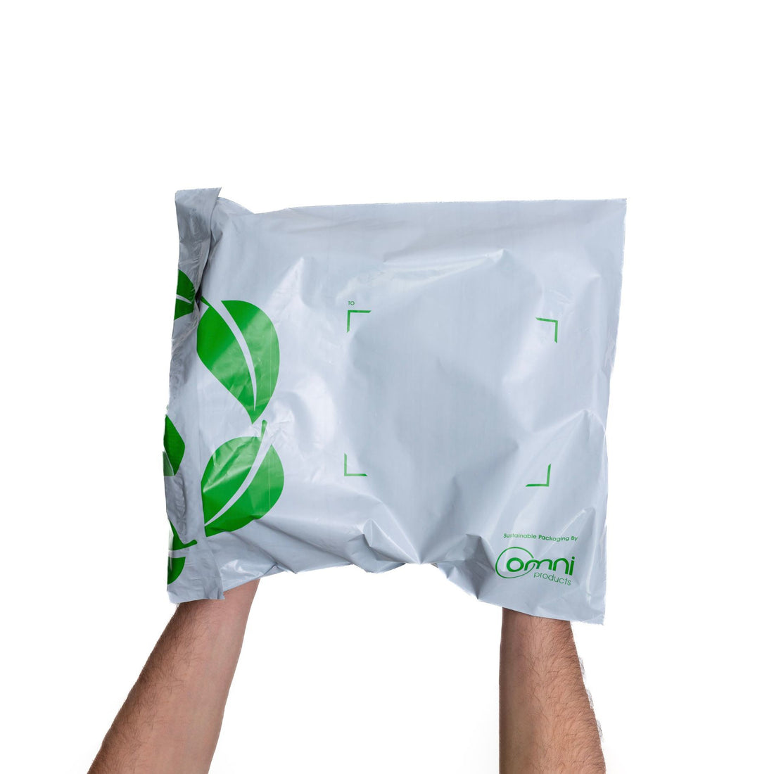 Recycled Courier Bag Poly Mailer White 340mmW x 440mmL (500/ctn) - Omni Packaging 