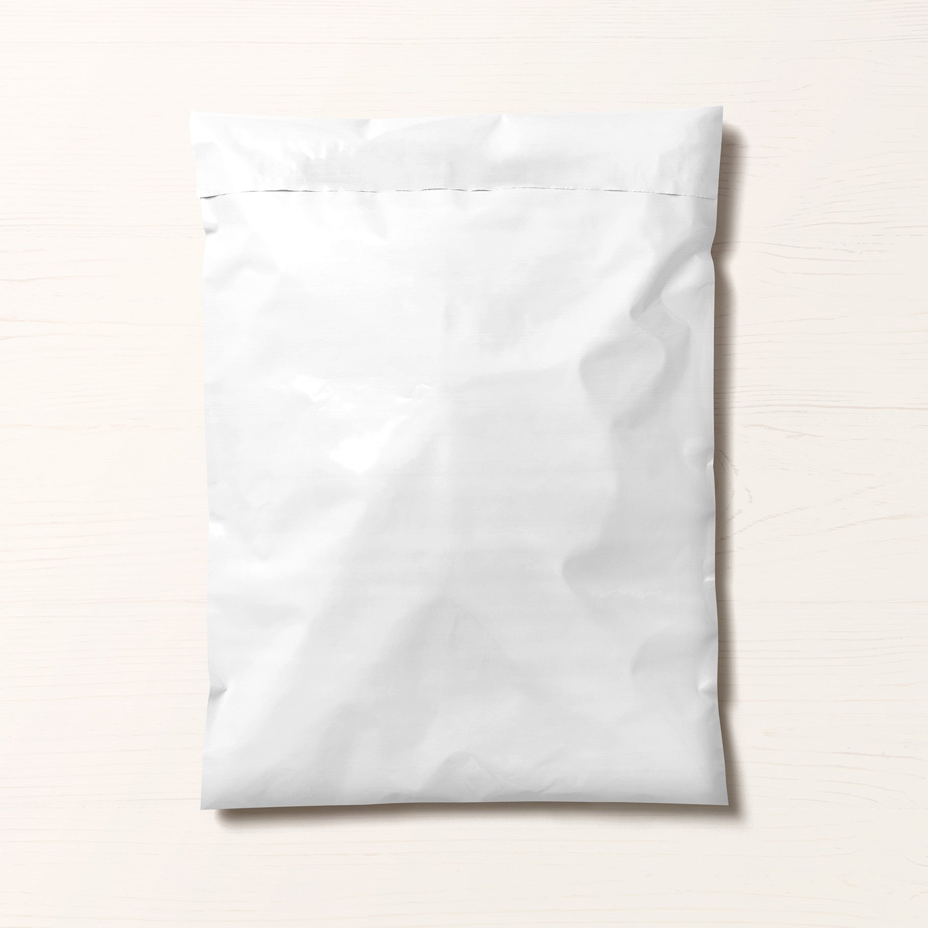 Returnable Courier Bag Poly Mailer White 420mmW x 450mmL + 70mm (500/ctn) - Omni Packaging 