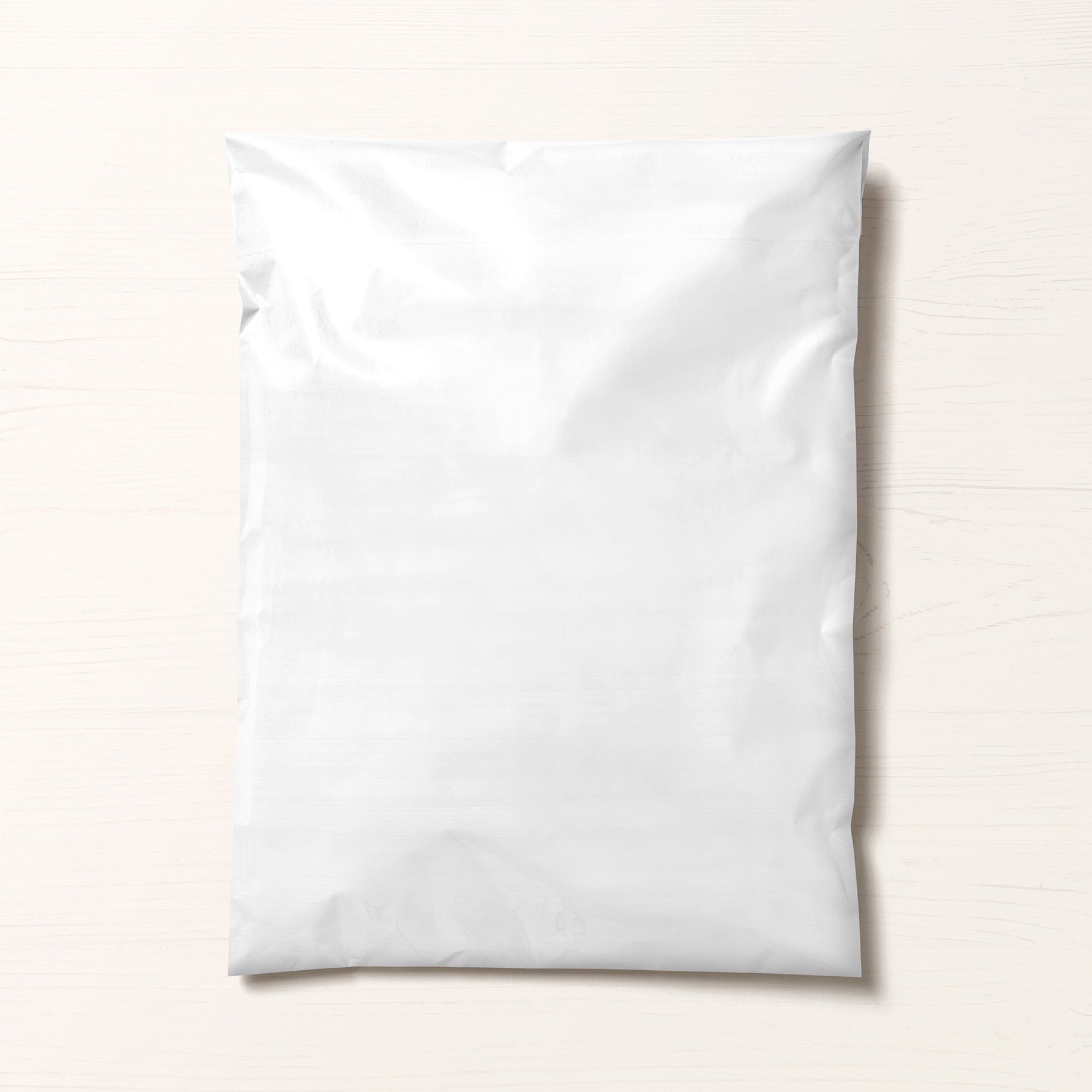 Returnable Courier Bag Poly Mailer White 420mmW x 450mmL + 70mm (500/ctn) - Omni Packaging 
