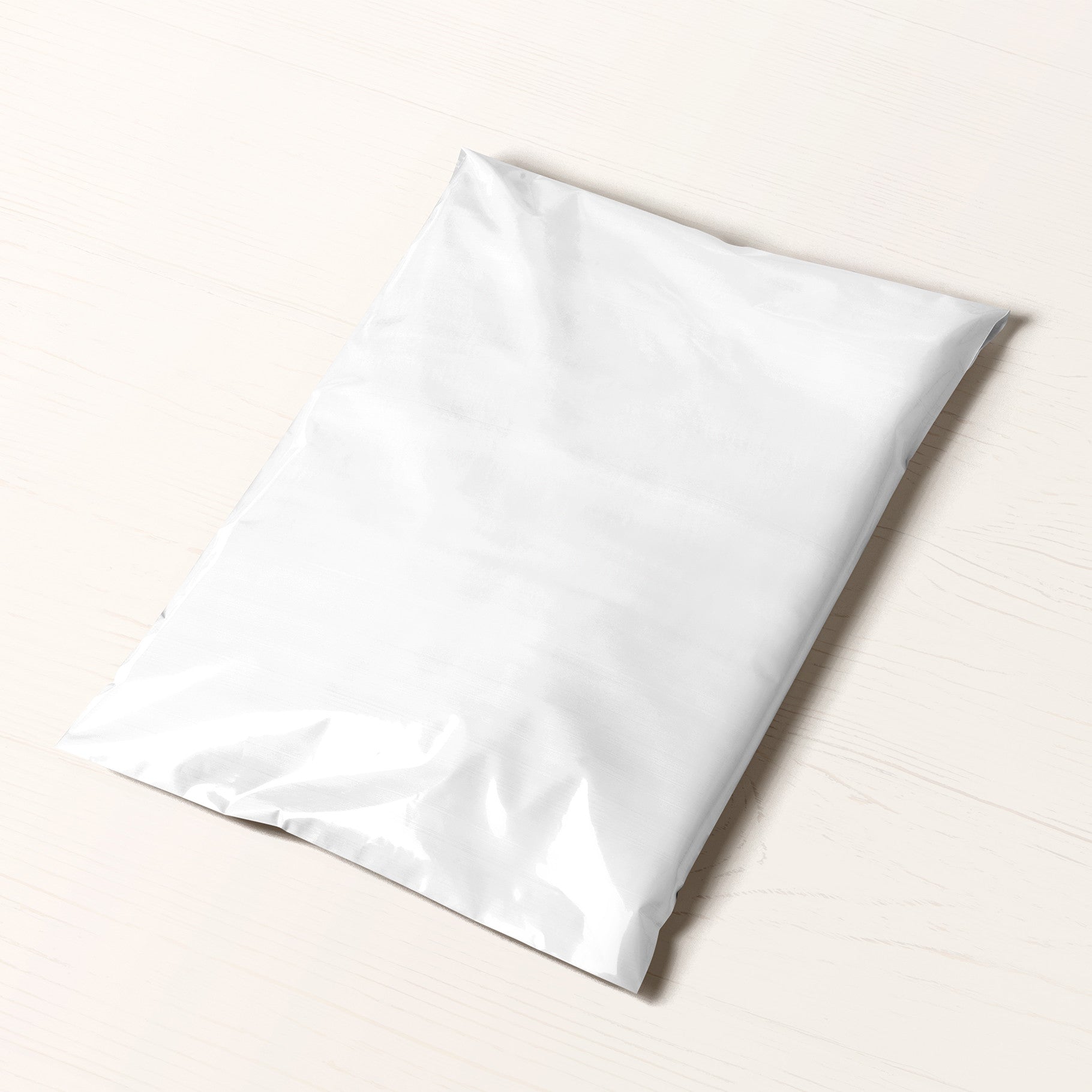 Returnable Courier Bag Poly Mailer White 600mmW x 650mmL + 70mm (250/ctn) - Omni Packaging 