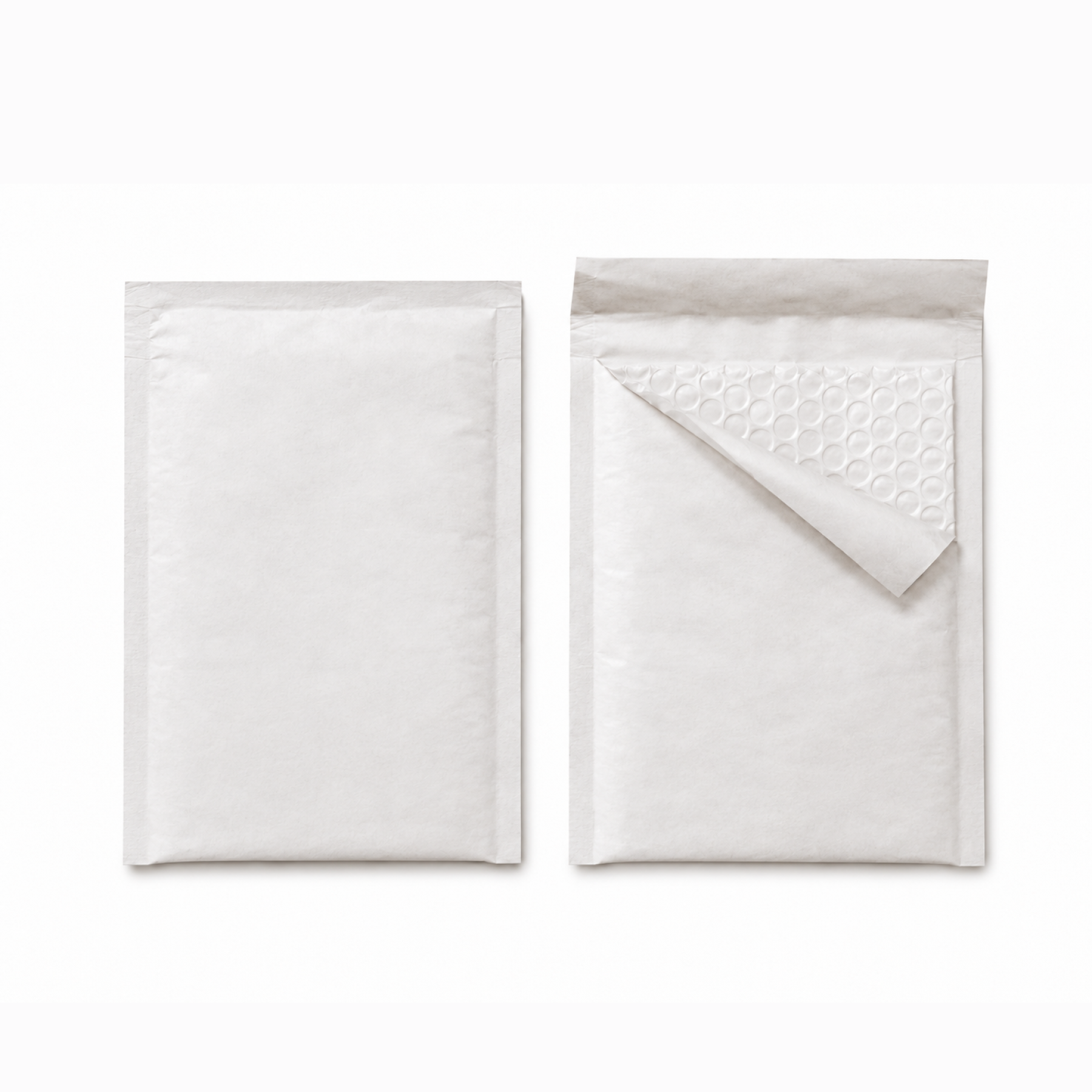 Mailing Bags White Paper Bubble Padded Omni Size 1 150mmW (Opening) x 215mmL + 50mm Flap 200/ctn - Omni Packaging 