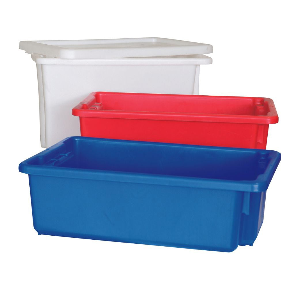 Plastic Storage Crate No 15 Food Grade 645mm x 413mm x 397mm 68 Litres White - Omni Packaging 