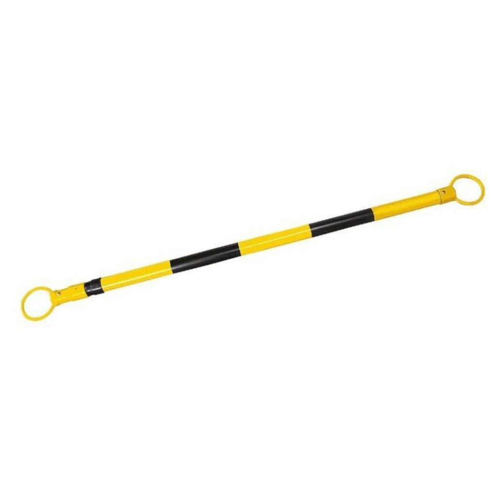Traffic Cone Retractable Bar - Black/Yellow (Extending 1.2m to 2m) - Omni Packaging 