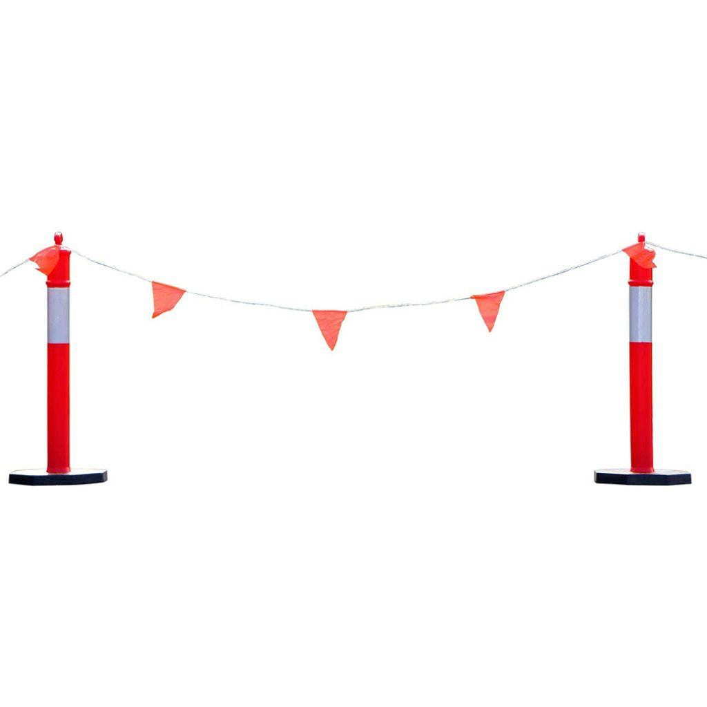 Flag on a Rope Bunting Orange 30m/roll - Omni Packaging 