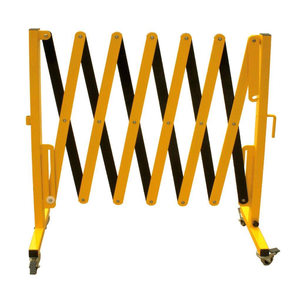 Expanding Barrier - Yellow & Black 900mm × 3m - Omni Packaging 