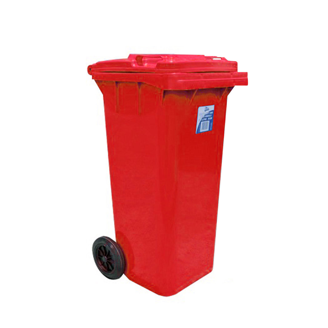 120 Litre Wheelie Bin Red W468 x D550 x H940mm - Omni Packaging 