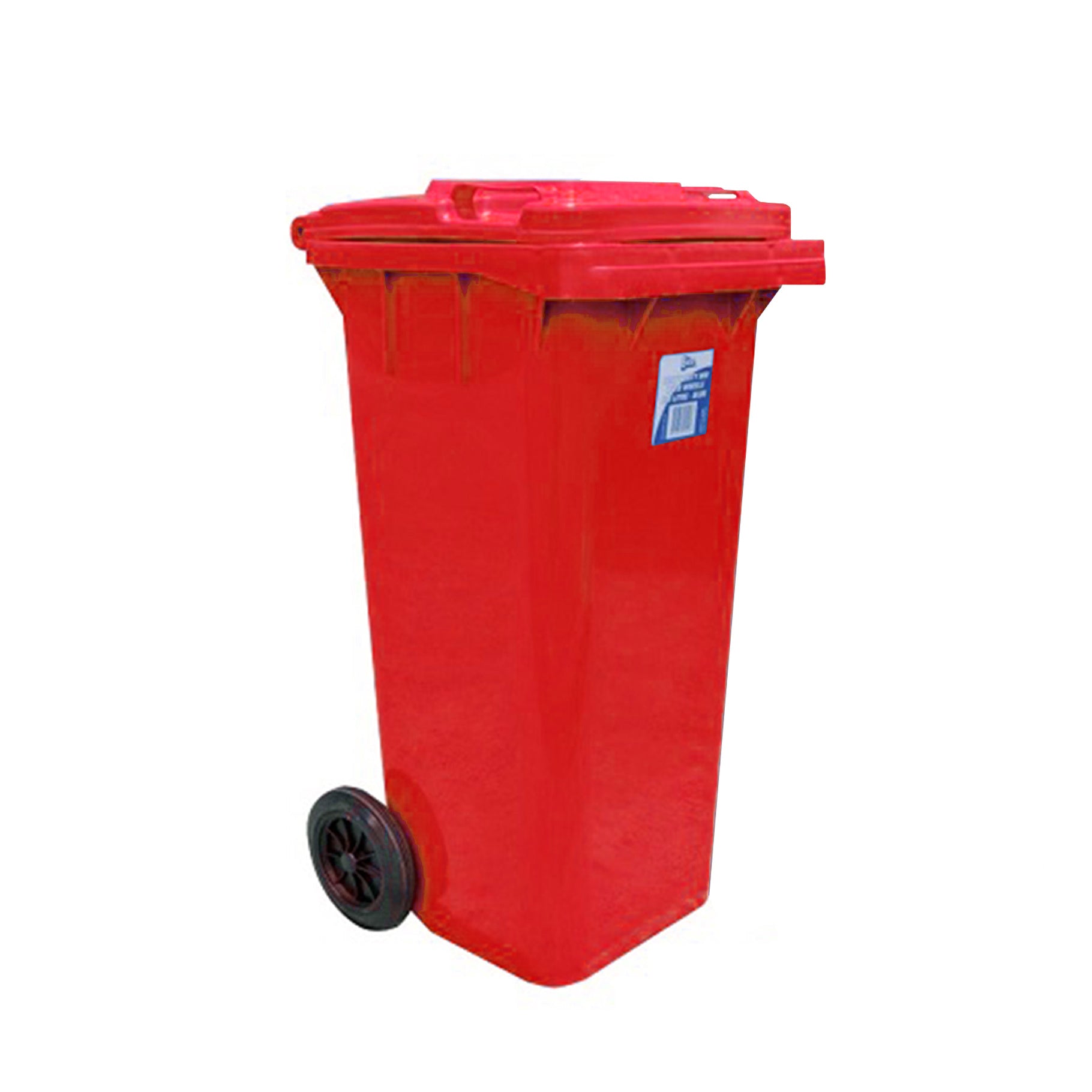 120 Litre Wheelie Bin Red W468 x D550 x H940mm - Omni Packaging 