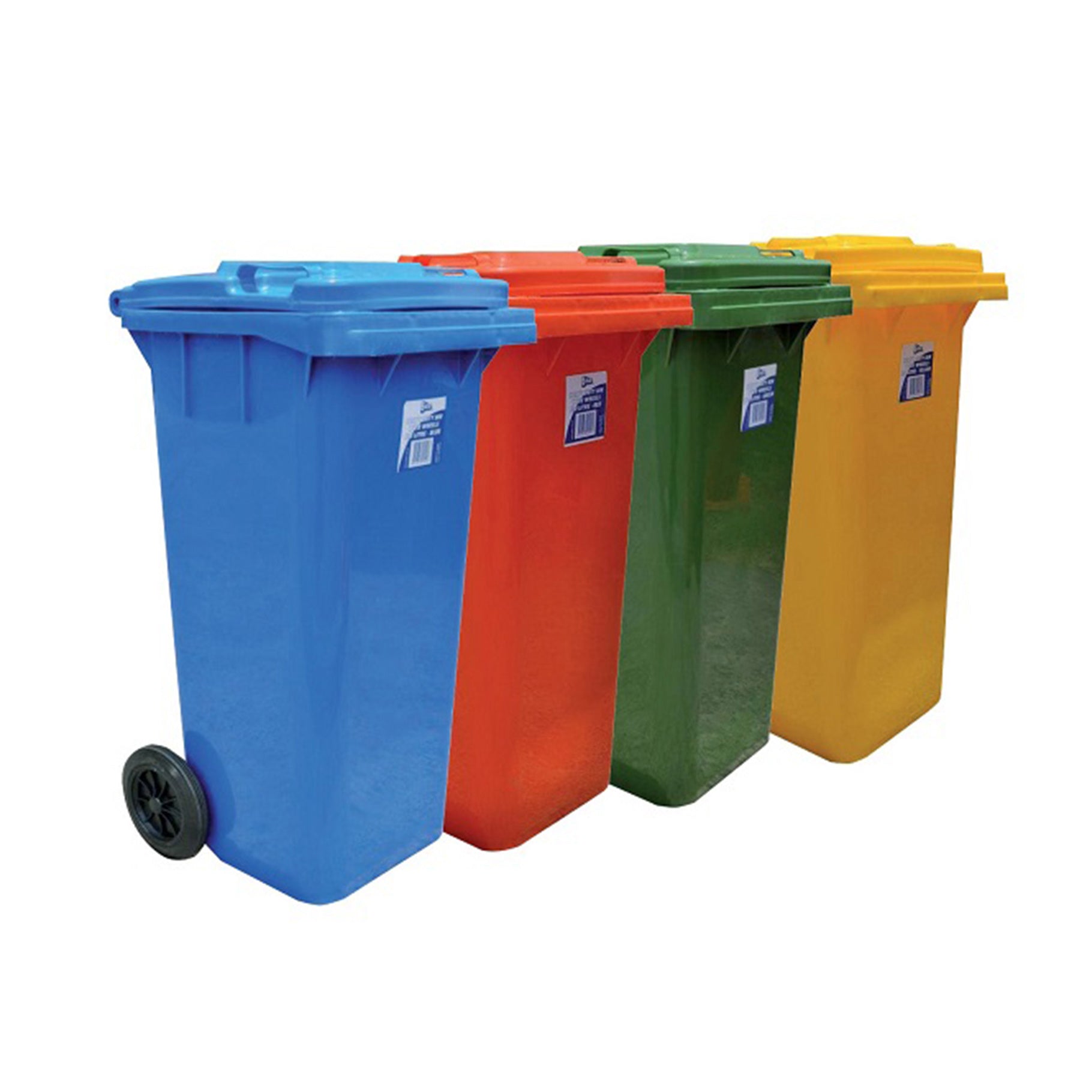 120 Litre Wheelie Bin Yellow W468 x D550 x H940mm - Omni Packaging 