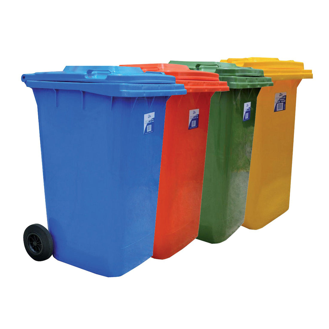 240 Litre Wheelie Bin Blue W595 x D745 x H1000mm - Omni Packaging 