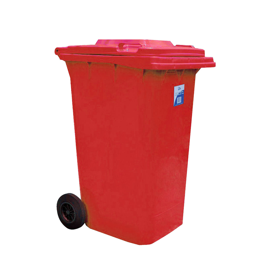 240 Litre Wheelie Bin Red W595 x D745 x H1000mm - Omni Packaging 