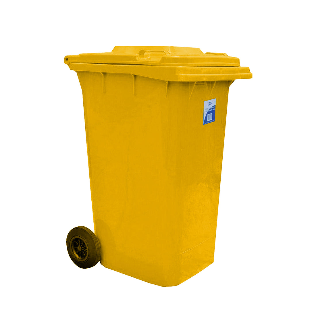 240 Litre Wheelie Bin Yellow W595 x D745 x H1000mm - Omni Packaging 