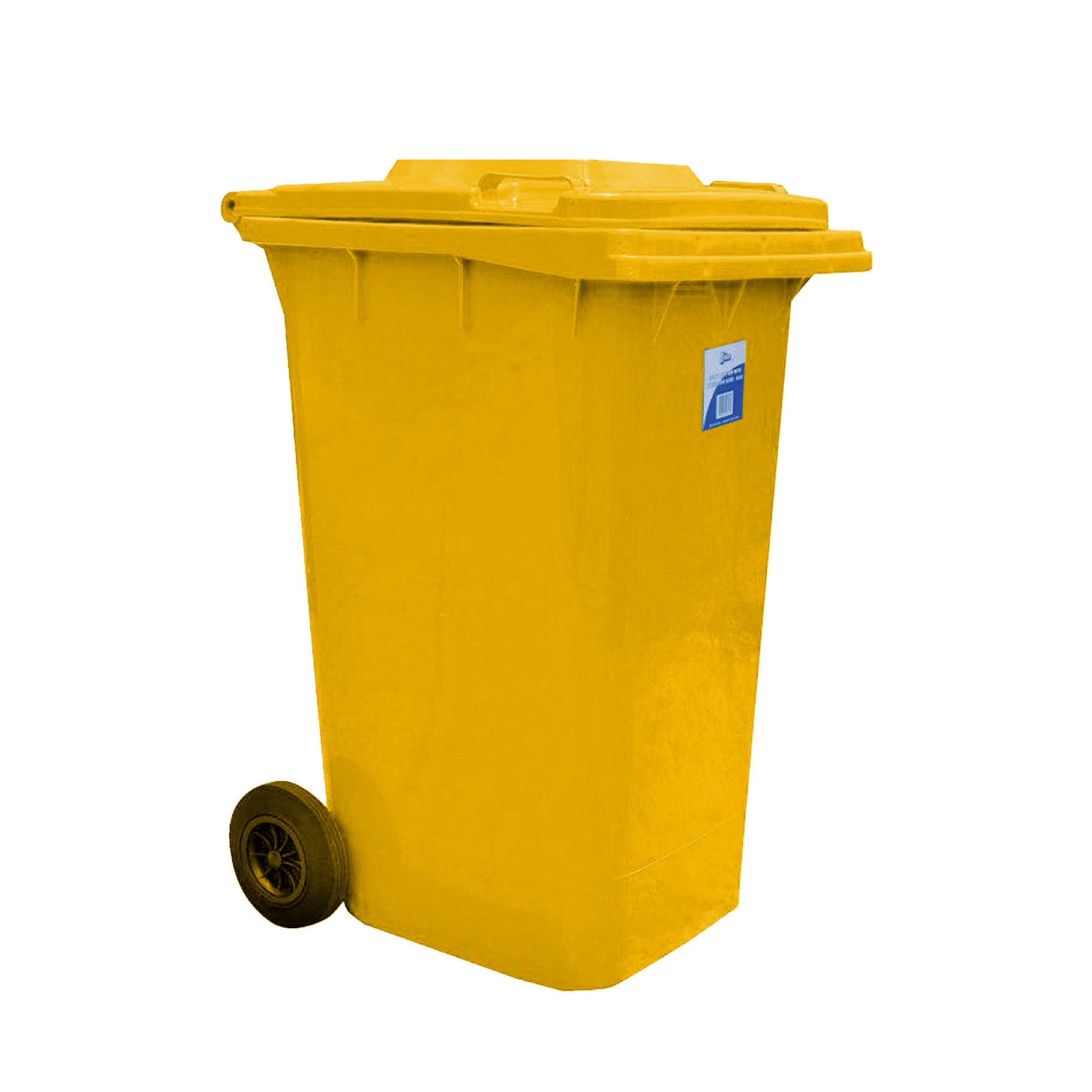 240 Litre Wheelie Bin Yellow W595 x D745 x H1000mm - Omni Packaging 