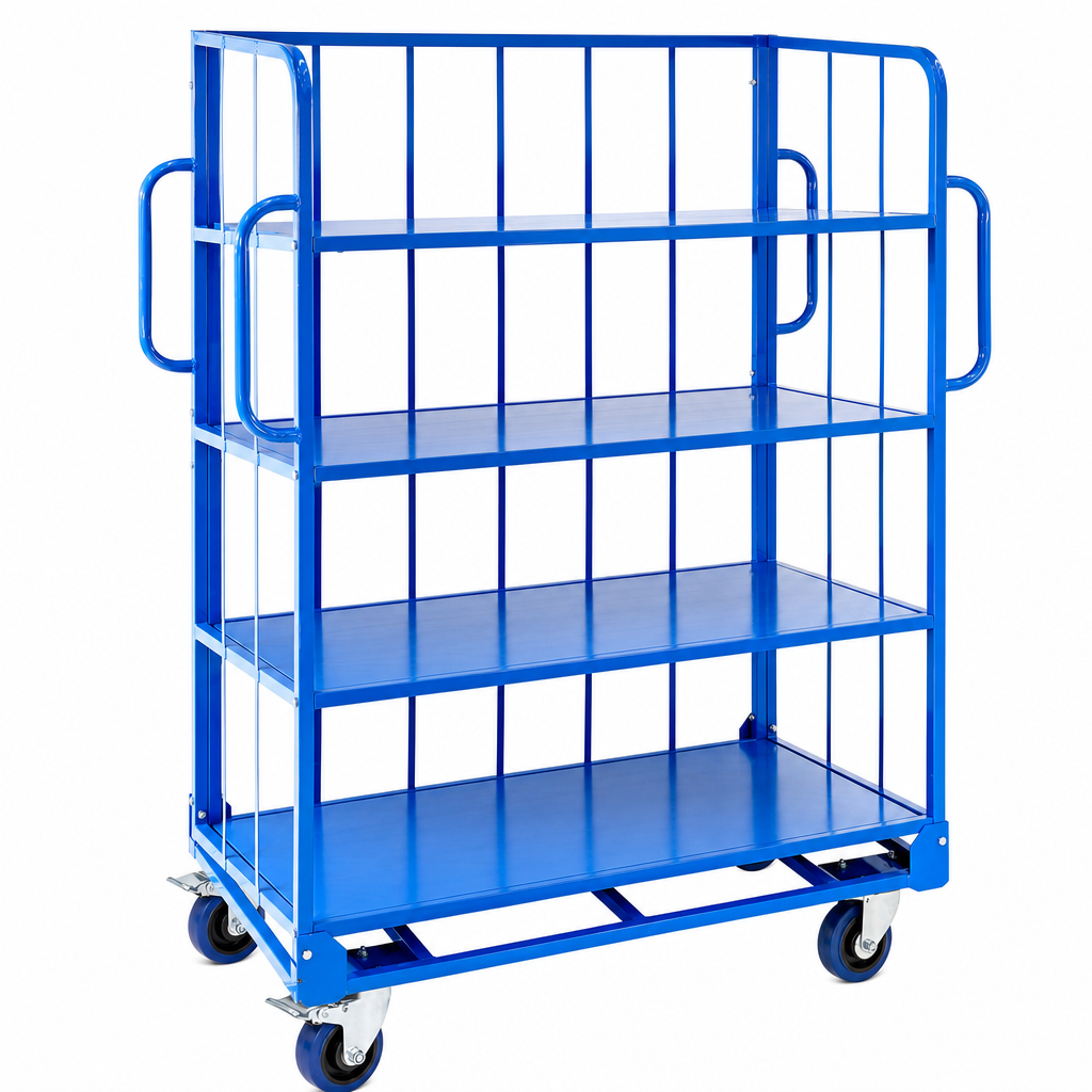 Heavy Duty Sloping 4 Shelf Trolleys