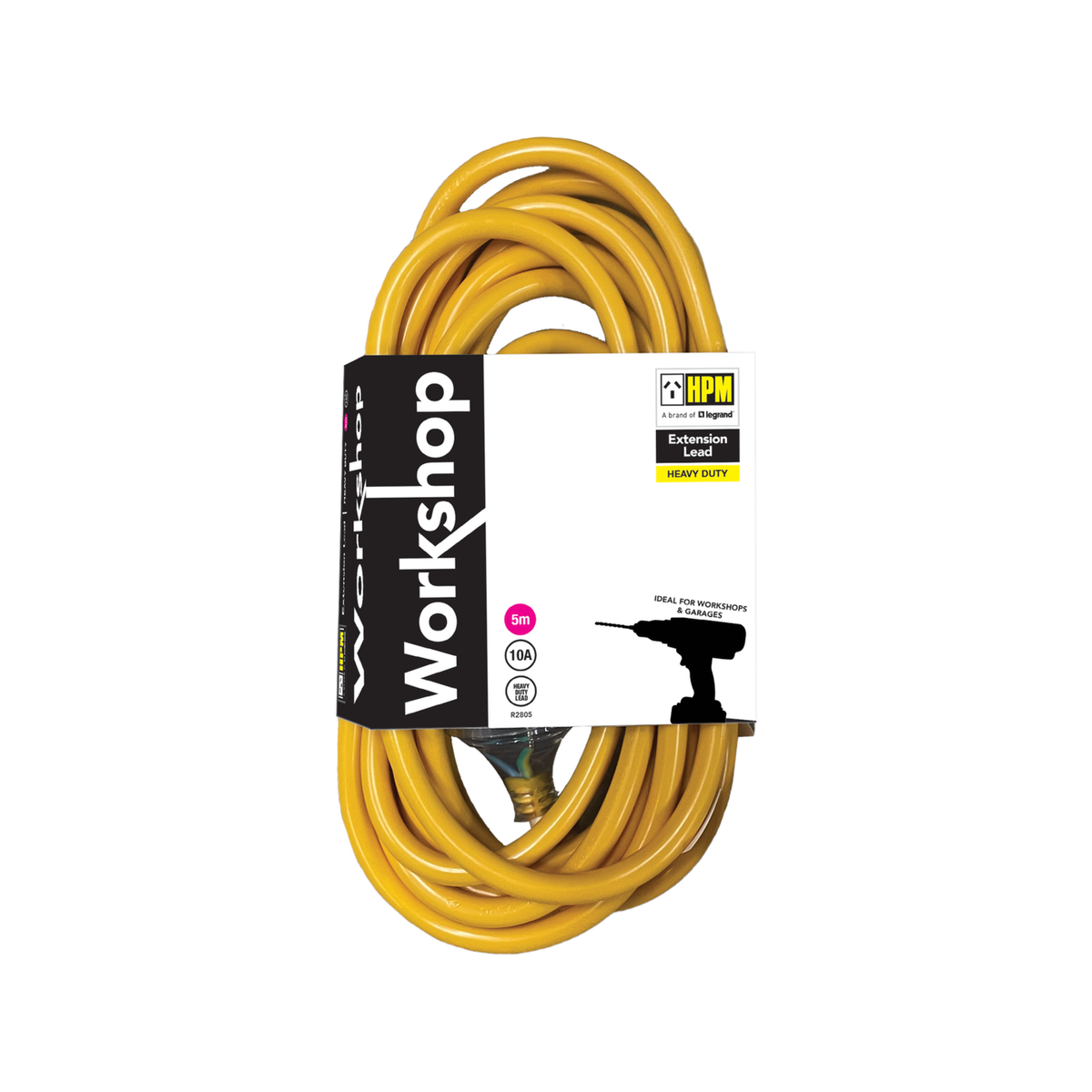 Extension Power lead 5m with 10a plug
