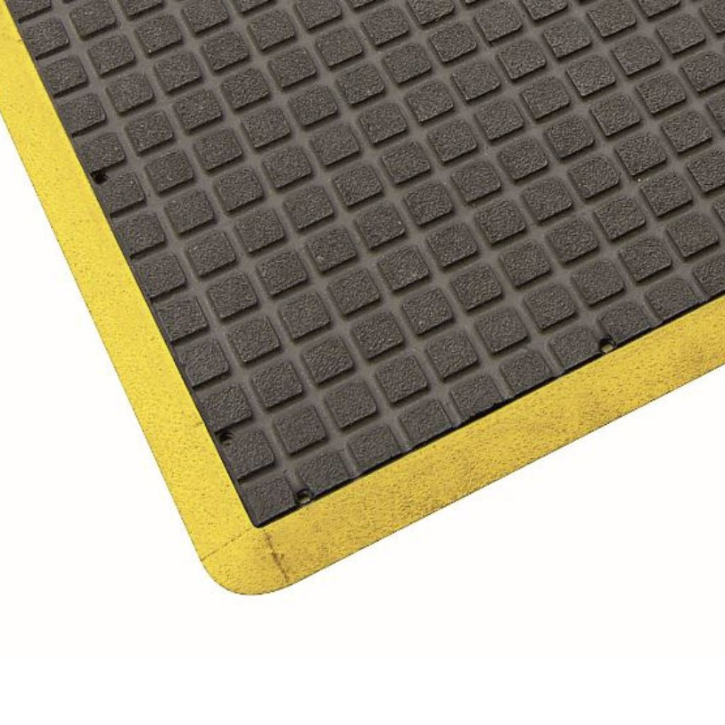 Industrial Anti Fatigue Rubber Matting Air Grid Black 900mm x 1200mm - Omni Packaging 