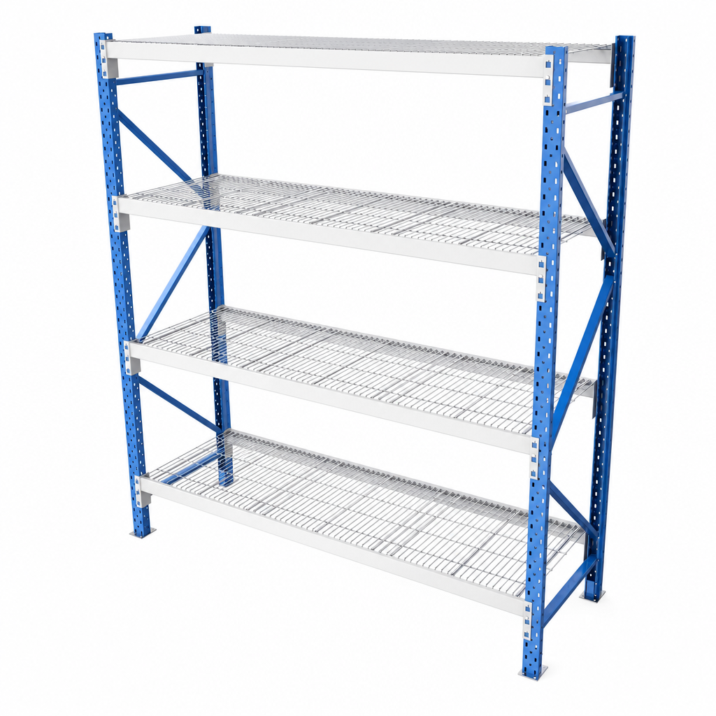 Heavy Duty Mesh Shelving 2400mmH x 600mmW x 2400mmL