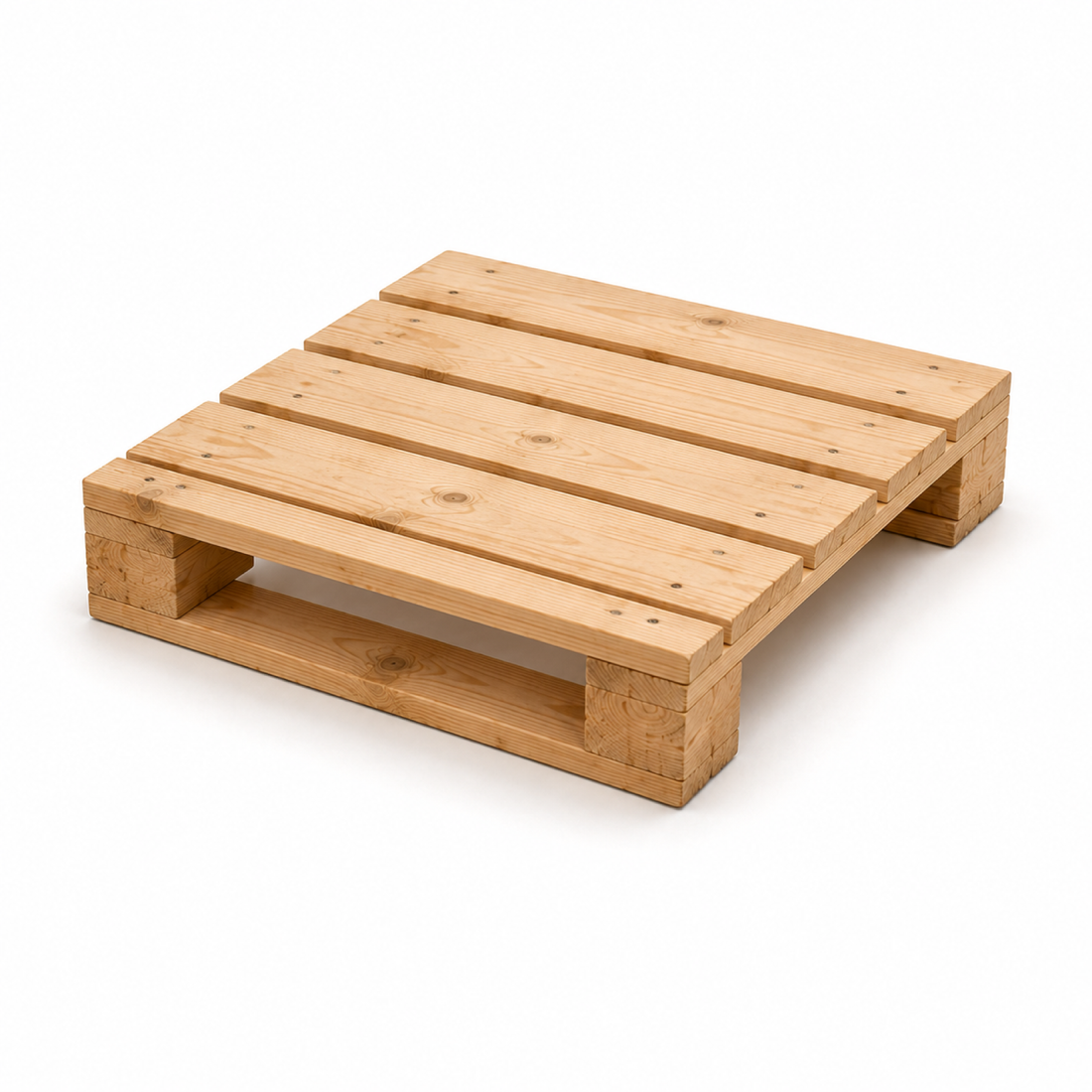 Square timber skid 500mm x 500mm for storage, transport and material handling.