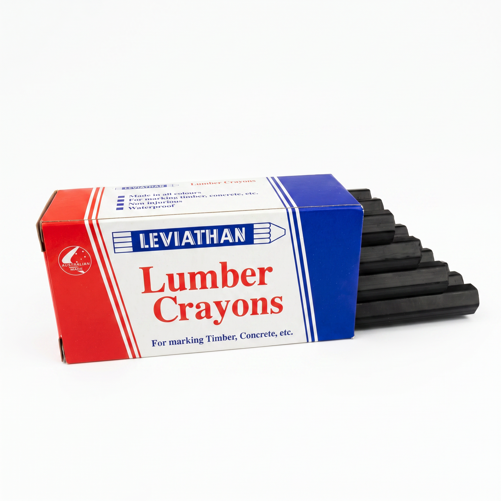 Lumber Crayons #3 Black 12/pack - Omni Packaging 