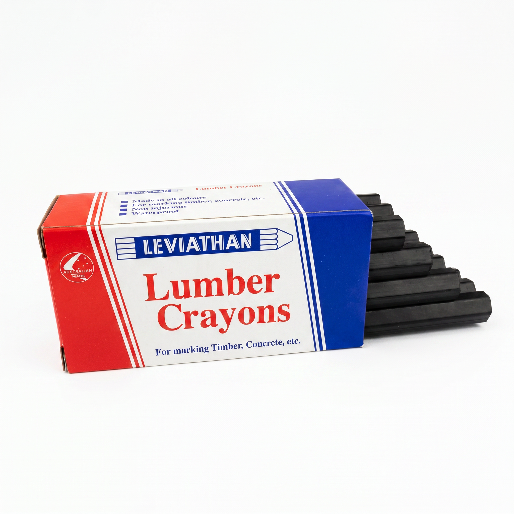 Lumber Crayons #3 Black 12/pack - Omni Packaging 