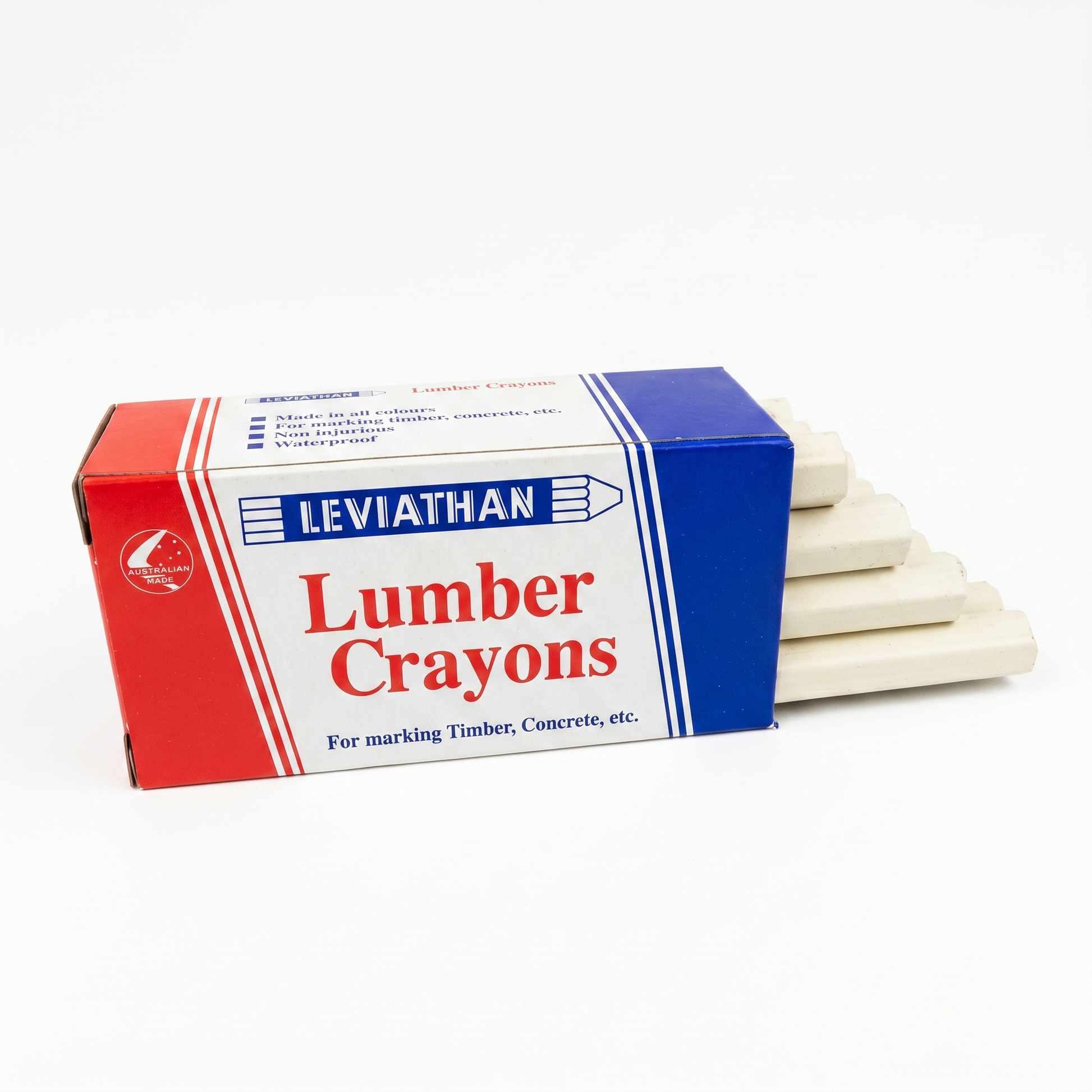 Lumber Crayons #3 White 12/pack - Omni Packaging 