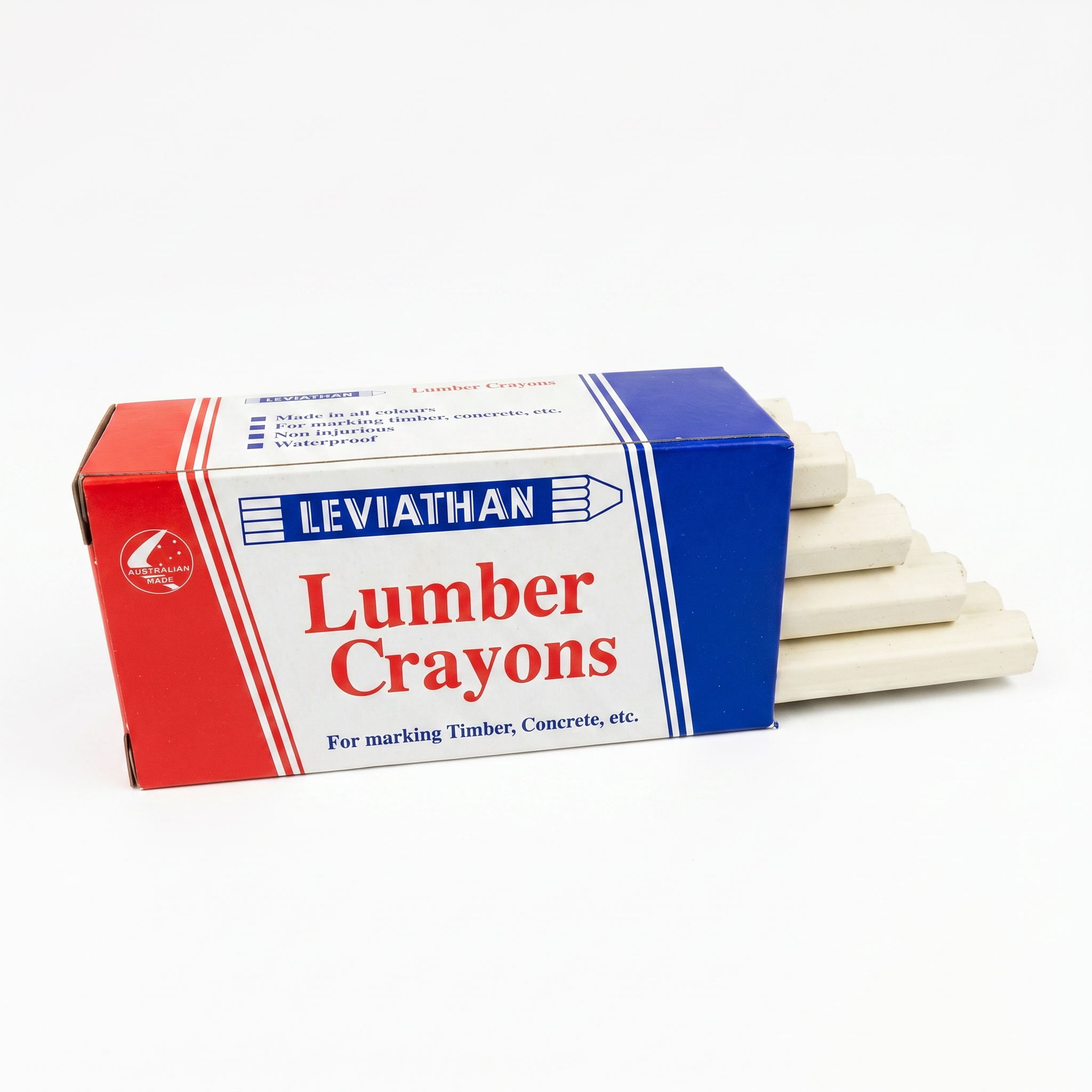 Lumber Crayons #3 White 12/pack - Omni Packaging 