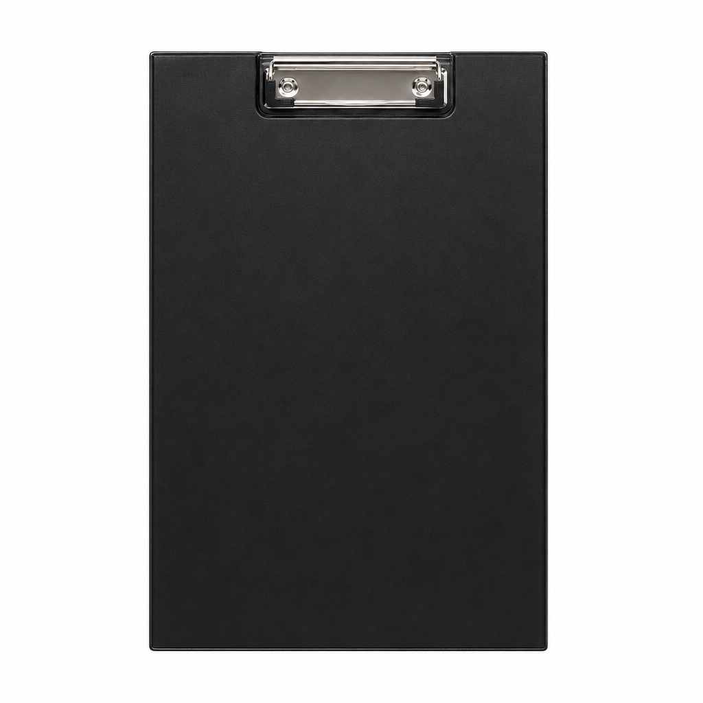 Black A4 PVC Clipfolder