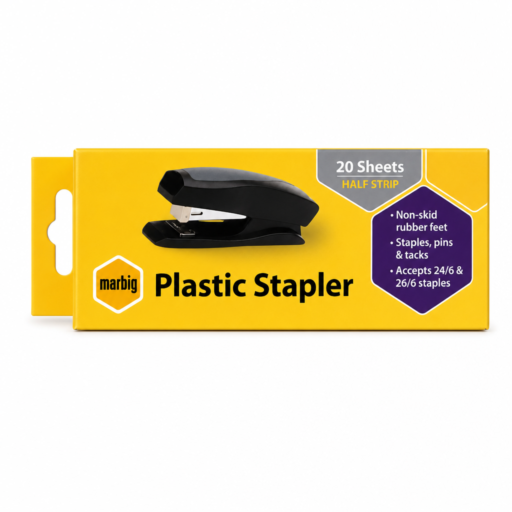 Marbig Half-Strip Stapler Black